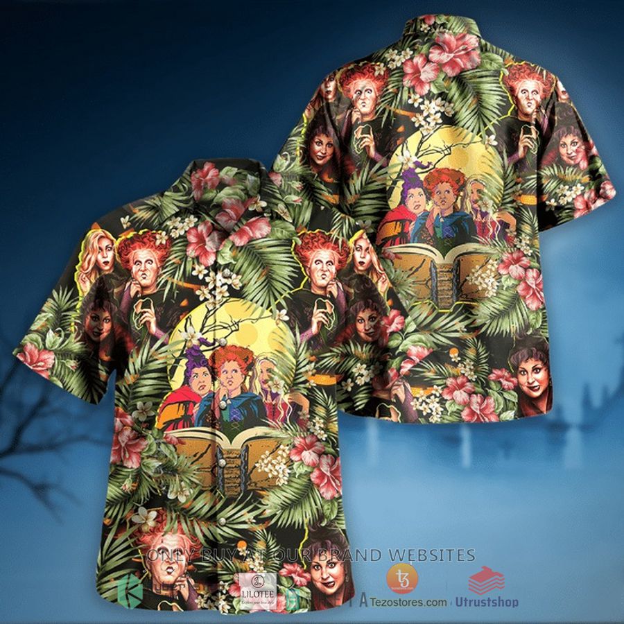 hocus pocus tropical forest casual hawaiian shirt 1 63958