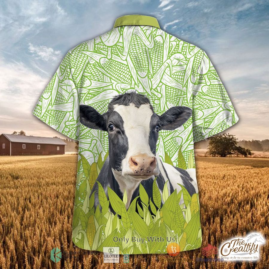 holstein and corn pattern hawaiian shirt 2 20290