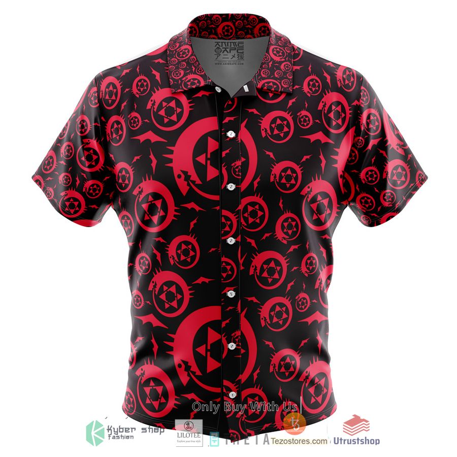 homonculus ouroboros full metal alchemist short sleeve hawaiian shirt 1 91392