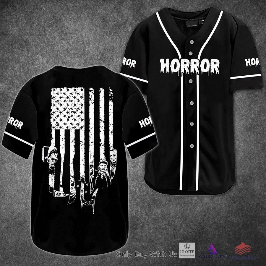 horror characters us flag horror movie baseball jersey 1 4948