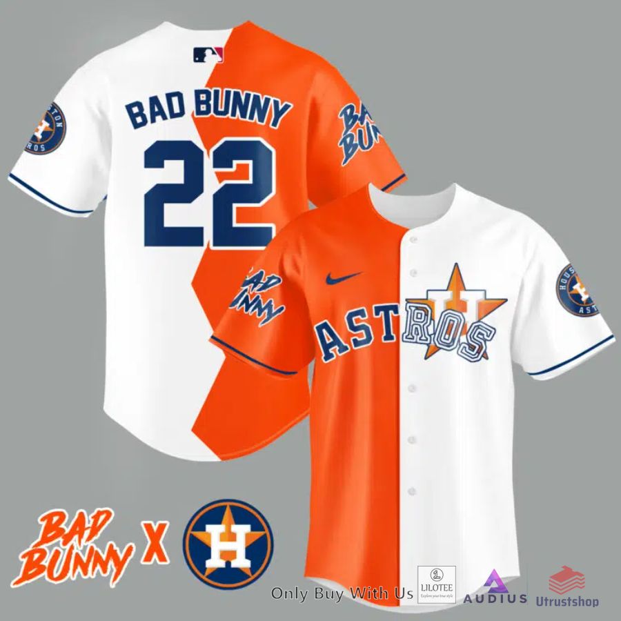 houston astros bad bunny 22 baseball jersey 1 58925