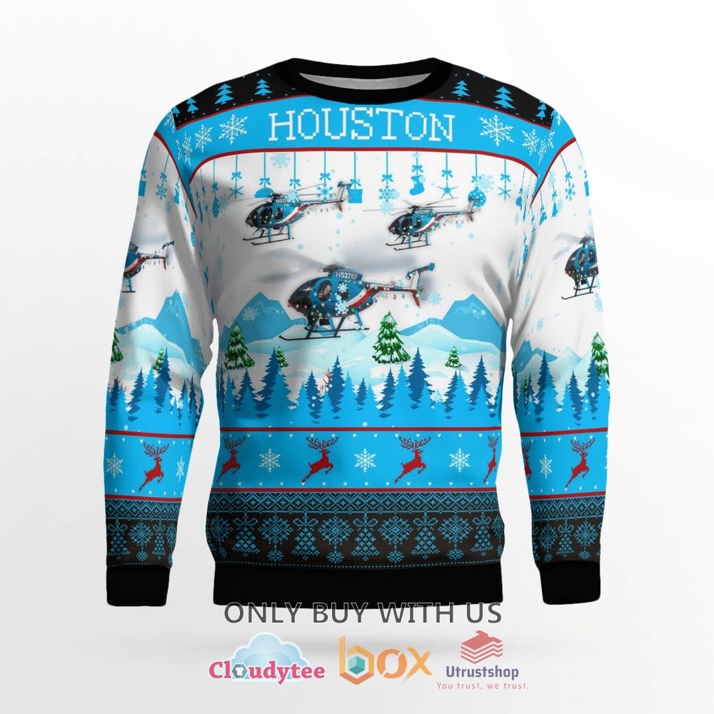 houston police helicopter 78f n5278f christmas sweater 2 84445