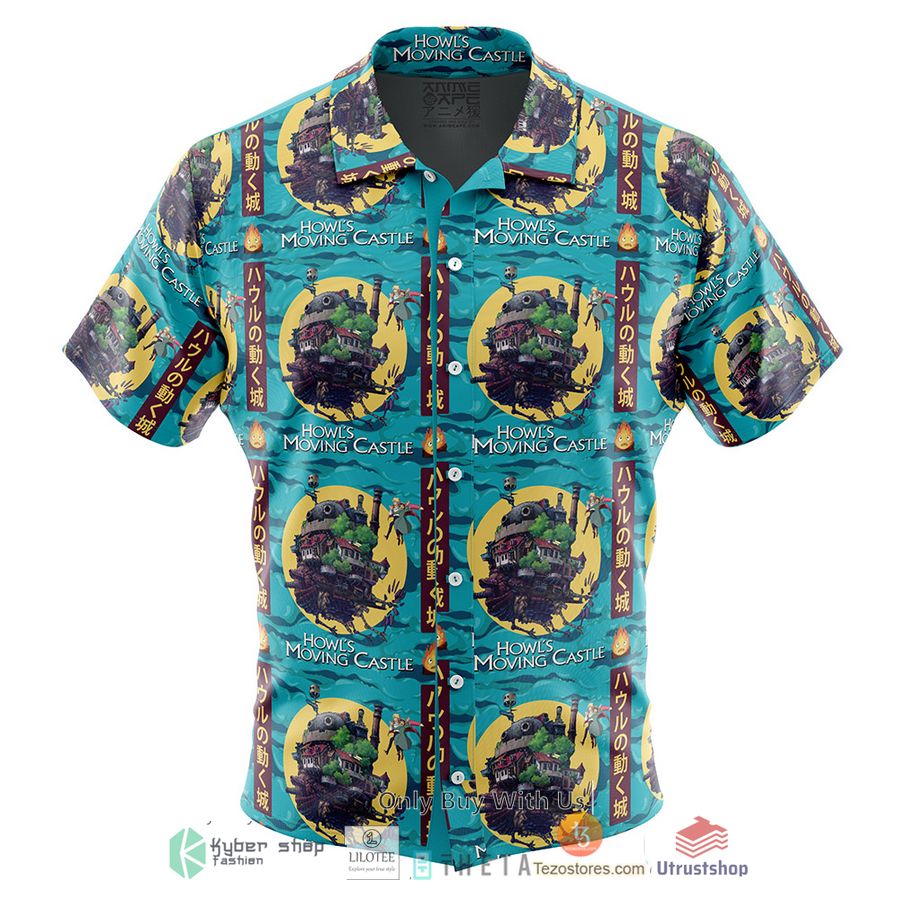 howls moving castle studio ghibli short sleeve hawaiian shirt 2 73954