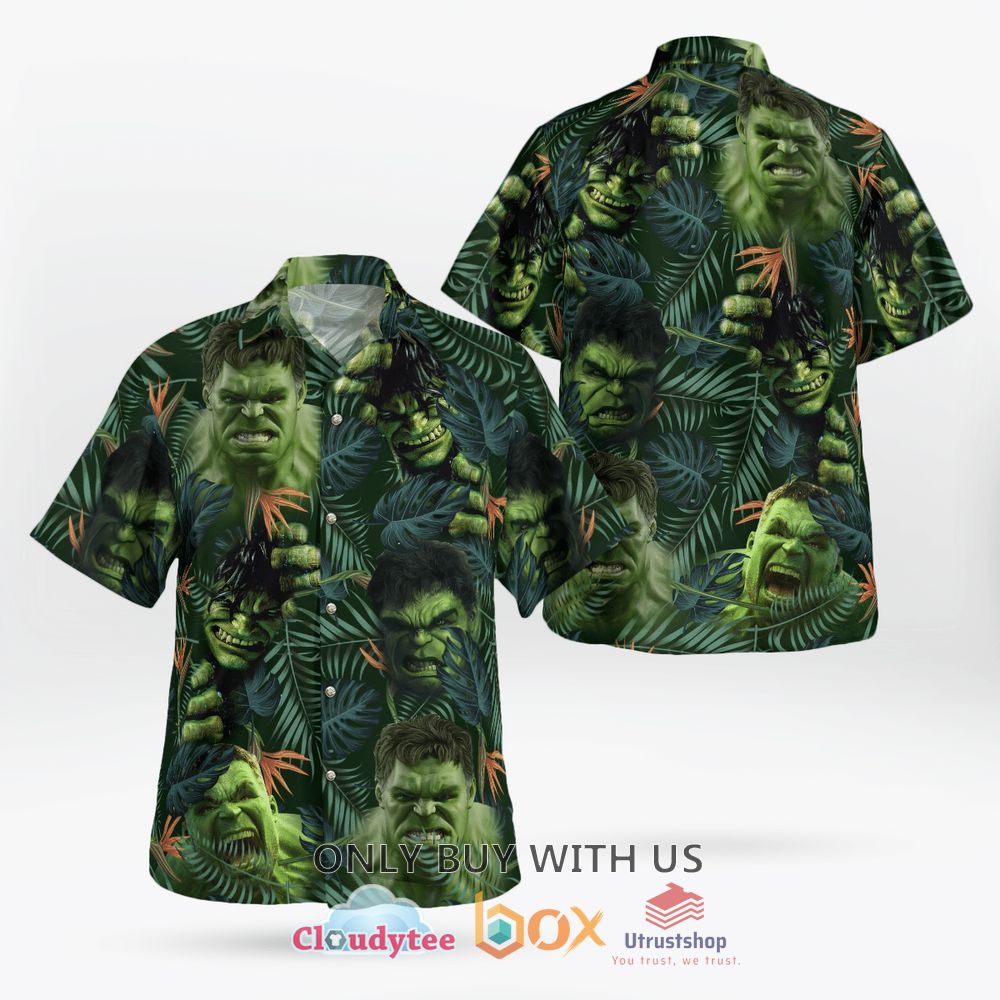 hulk marvel leaves hawaiian shirt 2 92317