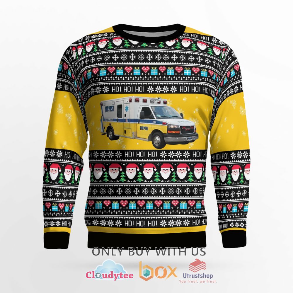 huntsville alabama hemsi ambulance christmas sweater 2 99321