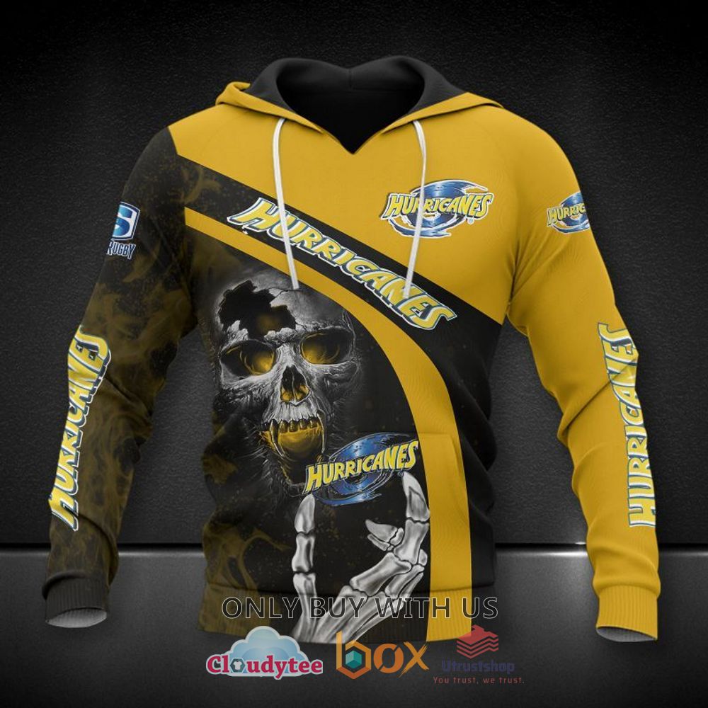 hurricanes rugby skull yellow blue 3d hoodie shirt 1 17755