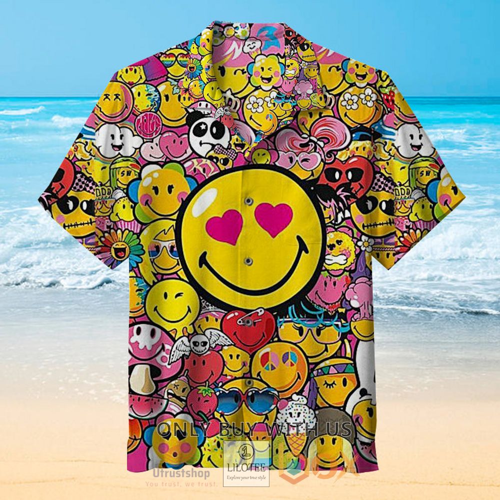 i like smiley emoji hawaiian shirt 1 99656