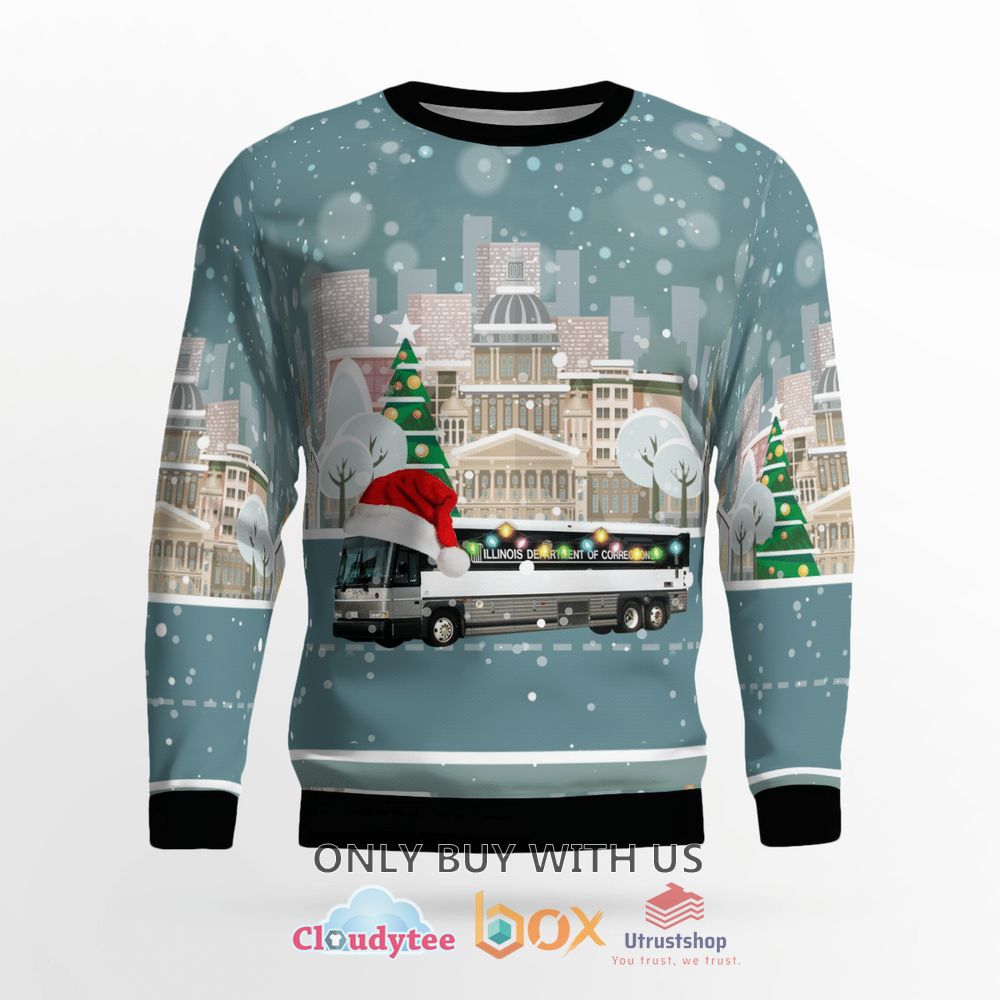 illinois department of corrections blue christmas sweater 2 57942