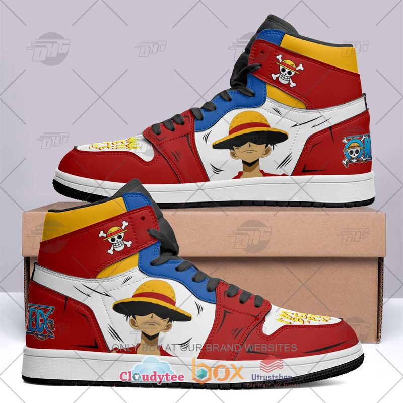 im gonna become pirate king monkey d luffy anime one piece air jordan high top shoes 1 48718