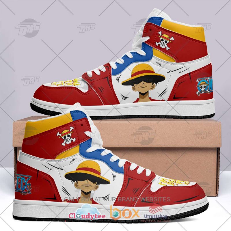 im gonna become pirate king monkey d luffy anime one piece air jordan high top shoes 2 17445