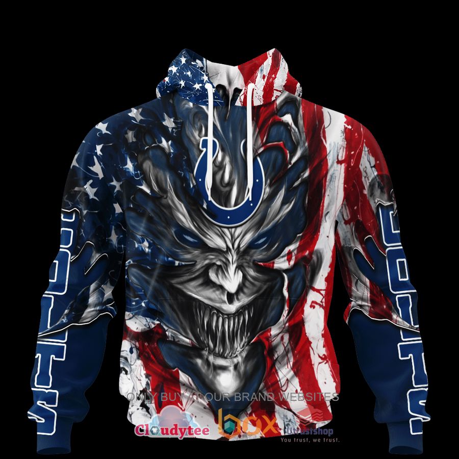 indianapolis colts evil demon face us flag 3d hoodie shirt 1 72750