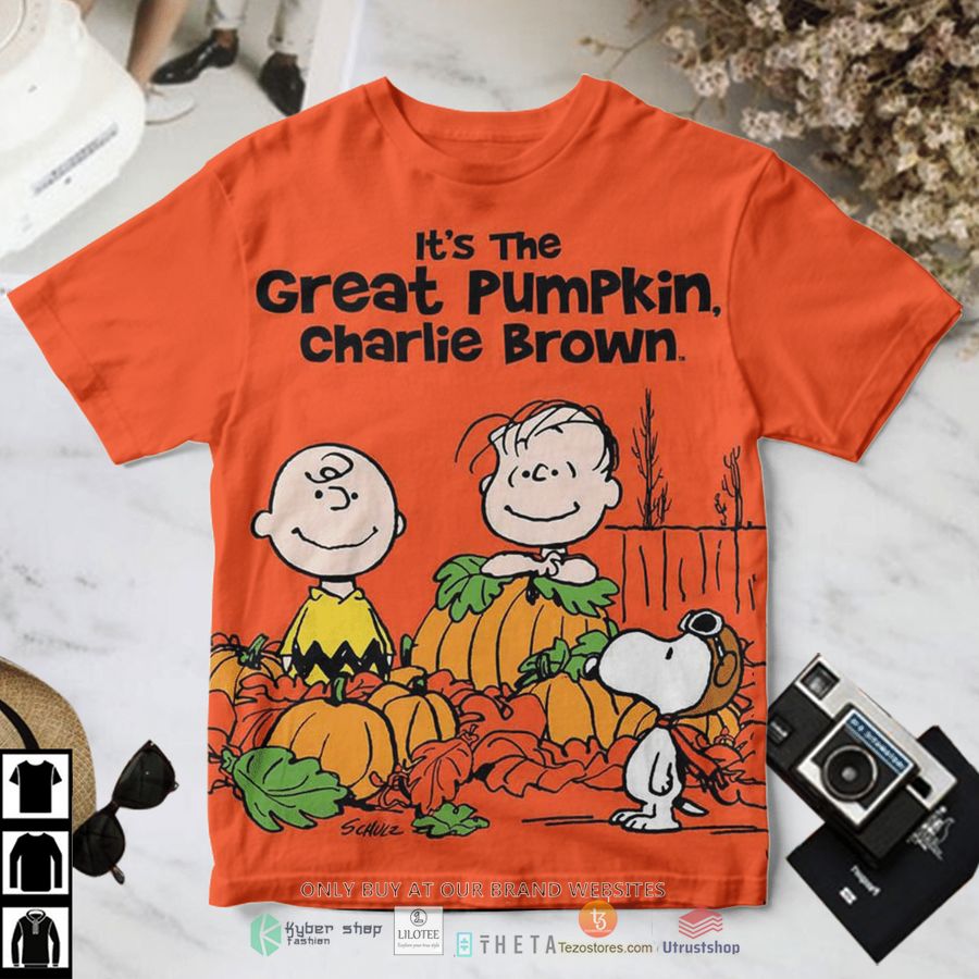 its the great pumpkin charlie brown orange t shirt 1 28560
