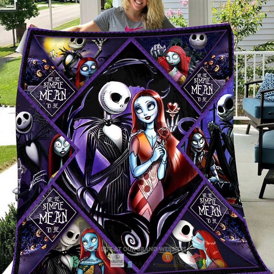 jack skellington and sally were simple mean to be quilt 1 85935