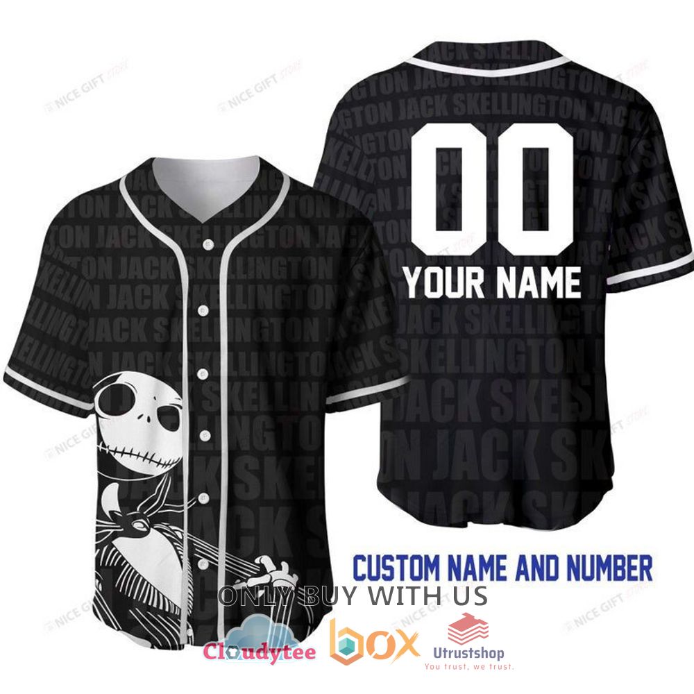 jack skellington personalized pattern baseball jersey shirt 1 73865
