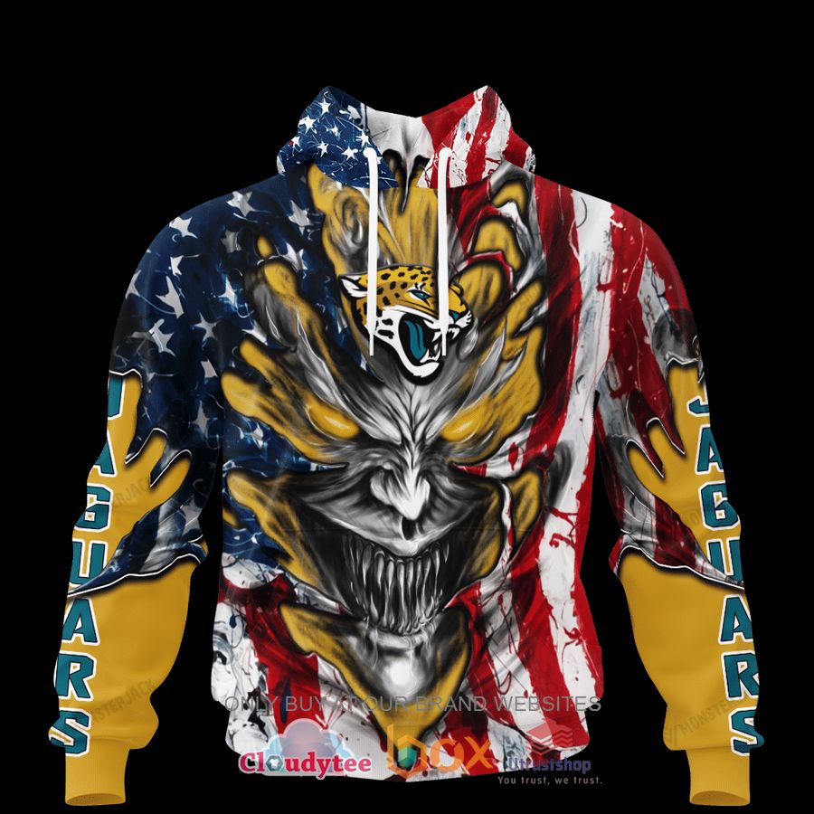 jacksonville jaguars evil demon face us flag 3d hoodie shirt 1 4582