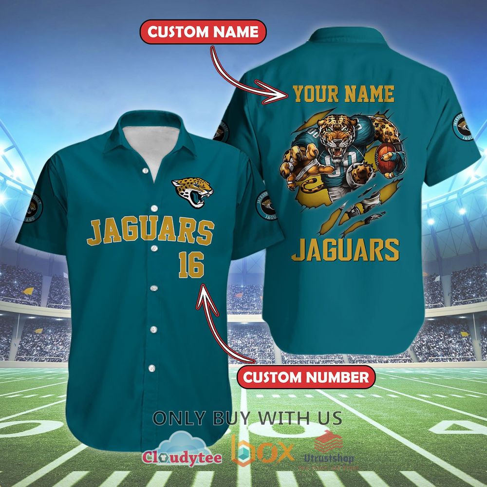 jacksonville jaguars mascot personalized hawaiian shirt 1 47371