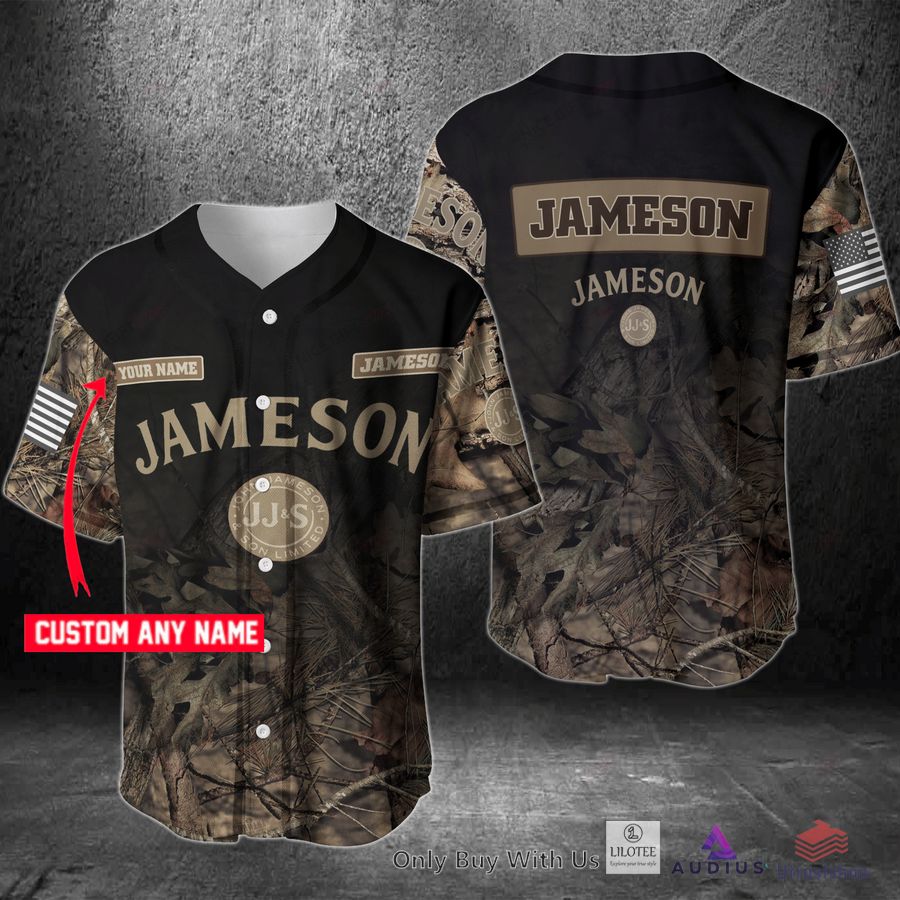 jameson irish whiskey your name hunting baseball jersey 1 70258