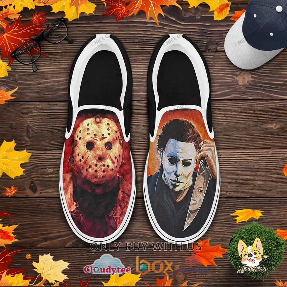 jason voorheers and michael myers slip on shoes 1 85972