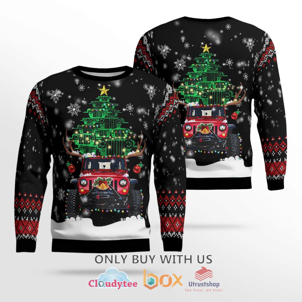 jeep tree christmas sweater 1 12372