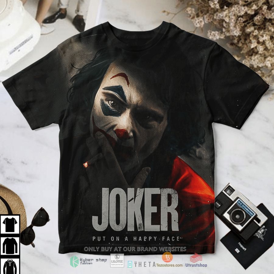 joker put on a happy face dark t shirt 1 19695
