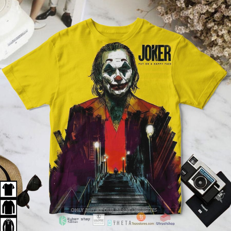 joker put on a happy face street stairs 3d all over t shirt 1 58778