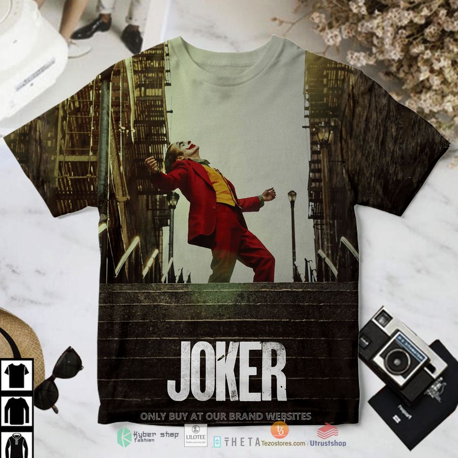 joker standing at city stair t shirt 1 87128