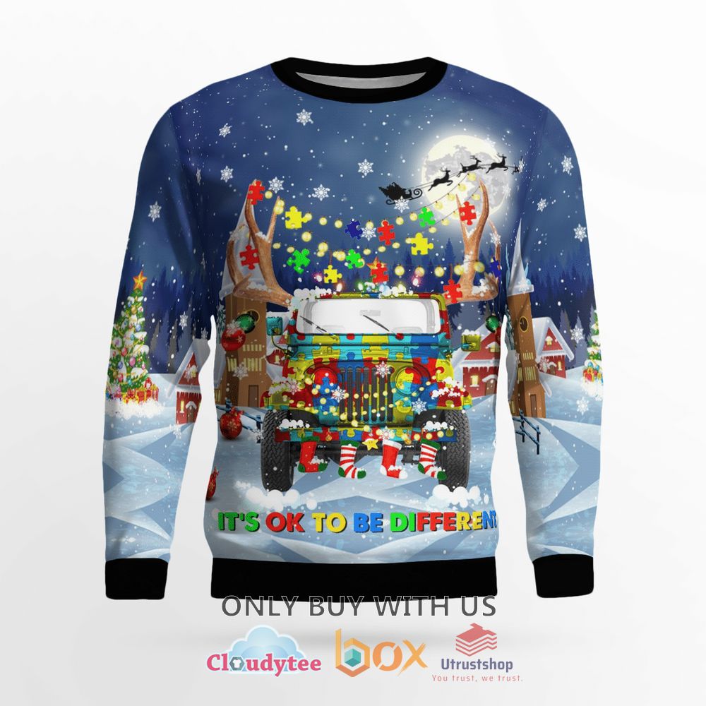 jp autism it s ok to be different christmas sweater 2 43553