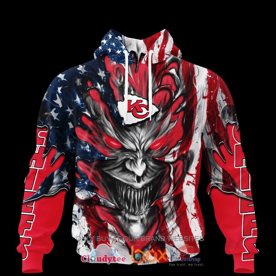 kansas city chiefs evil demon face us flag 3d hoodie shirt 1 81736