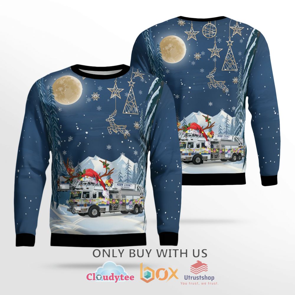 kern county fire department christmas sweater 1 4150