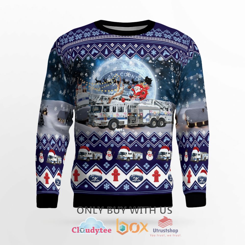 kern county fire department navy christmas sweater 1 51215
