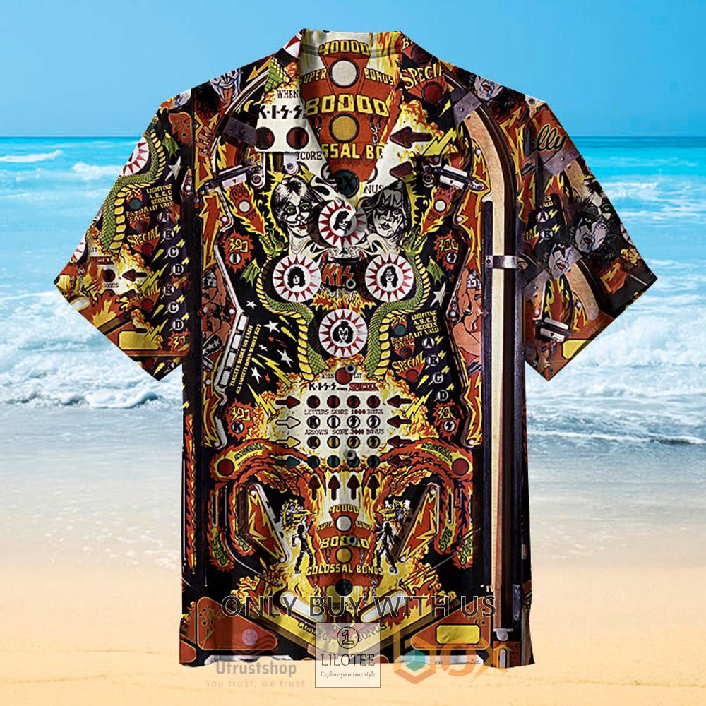 kiss pinball table hawaiian shirt 1 88045