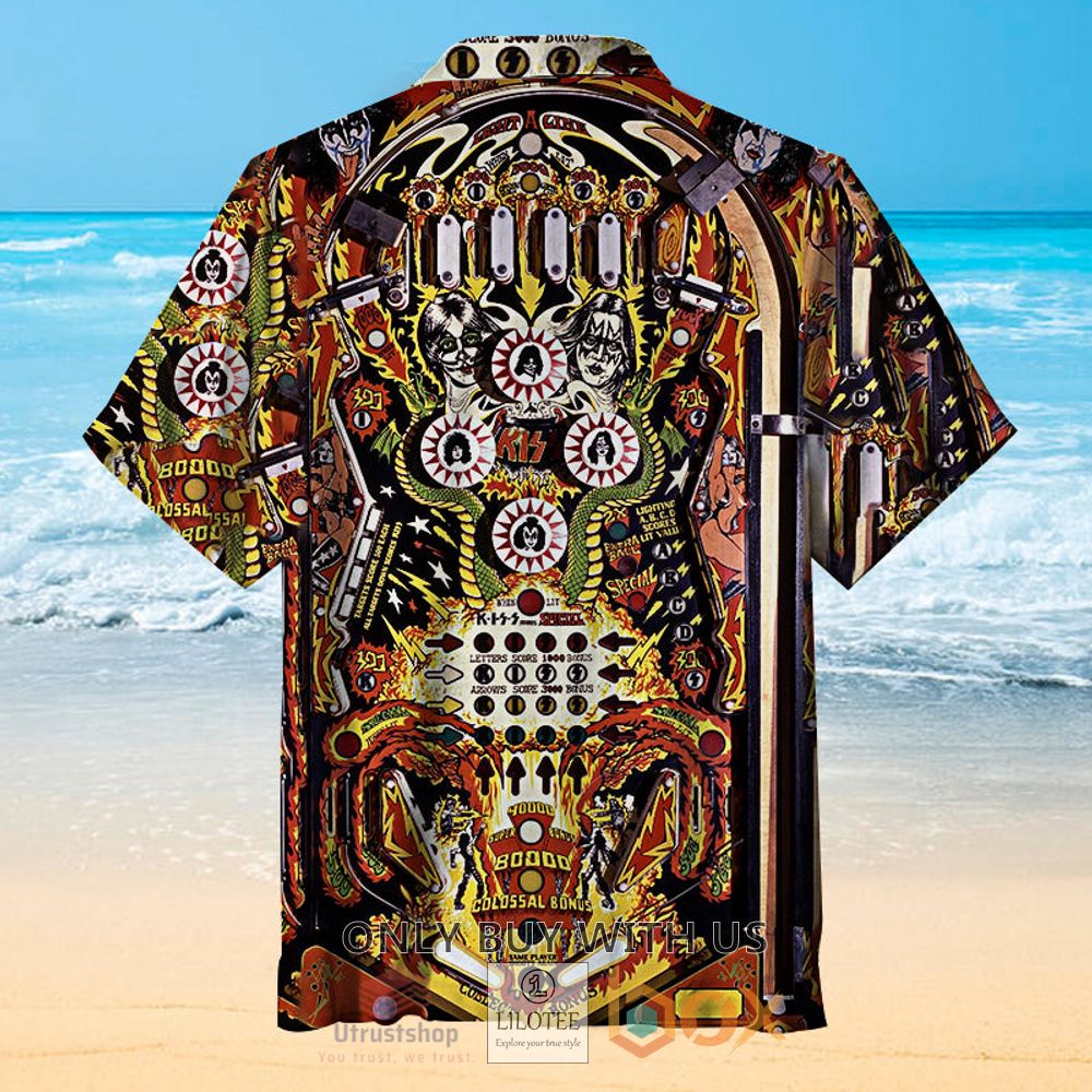 kiss pinball table hawaiian shirt 2 12174