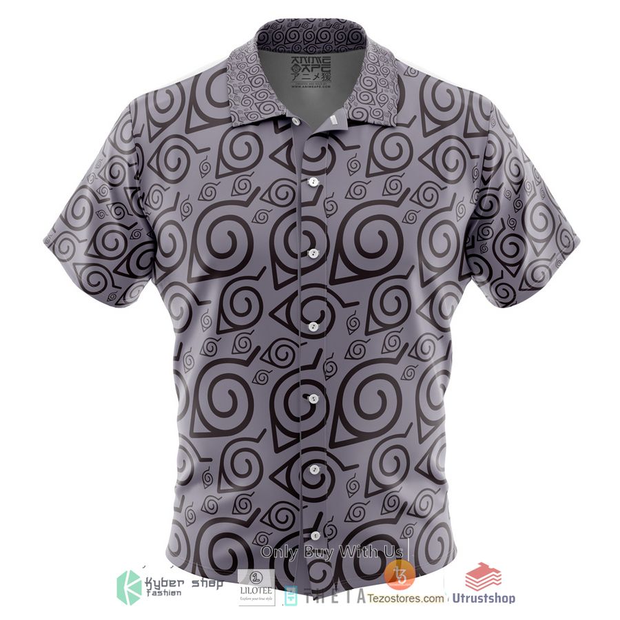 konoha naruto shippuden short sleeve hawaiian shirt 1 17666