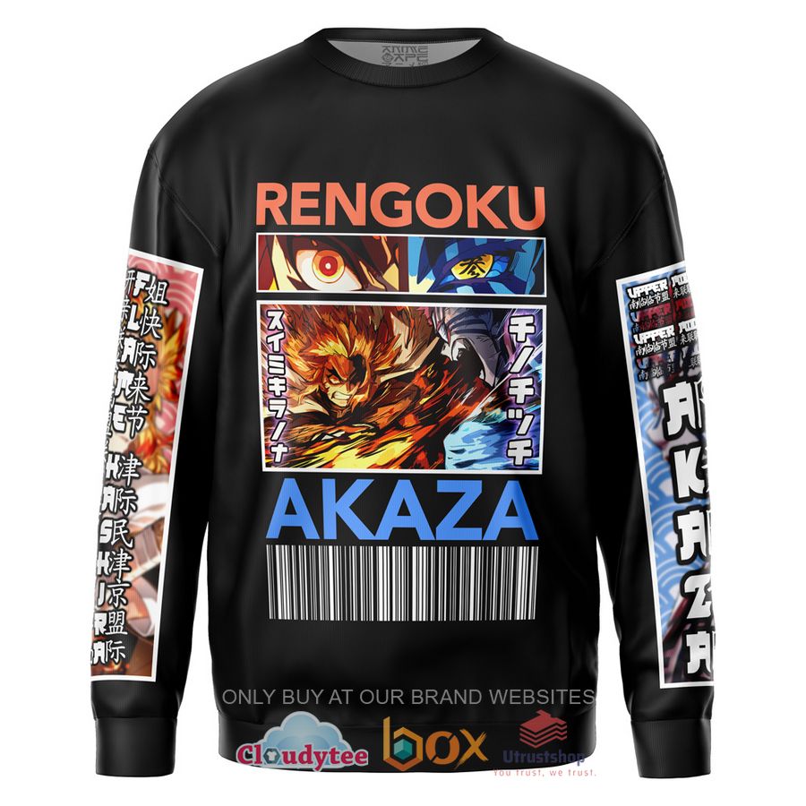 kyojuro rengoku vs akaza demon slayer sweatshirt sweater 2 26283
