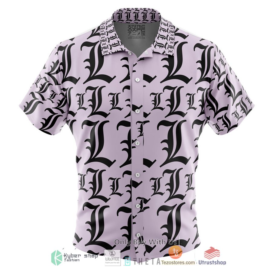 l symbol death note short sleeve hawaiian shirt 1 50582