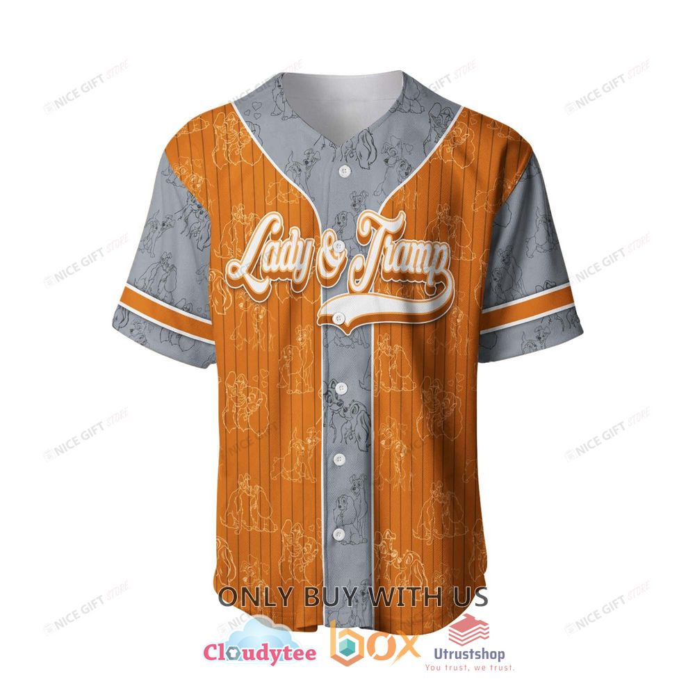 lady and the tramp custom name baseball jersey shirt 2 94733