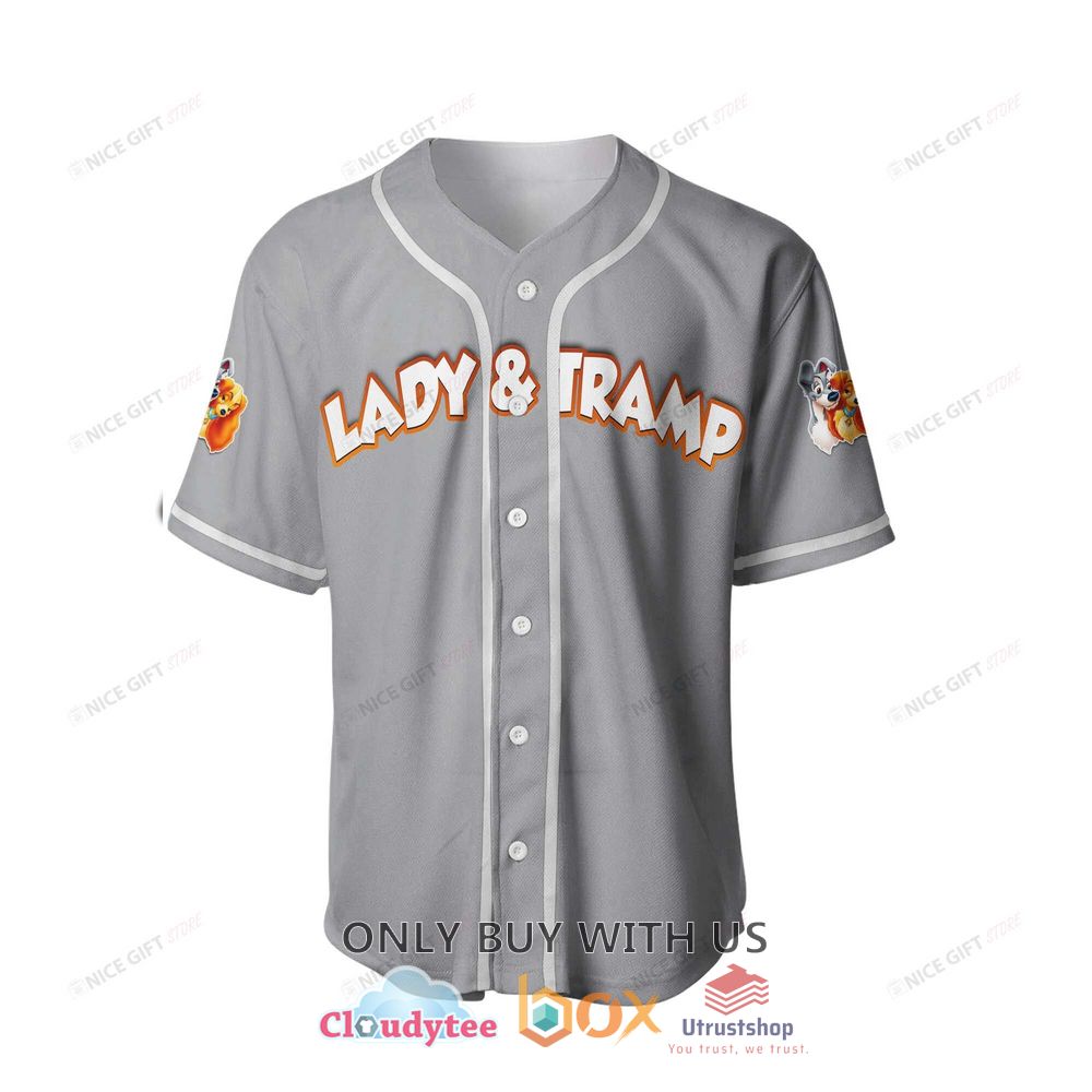 lady and the tramp love cartoon personalized baseball jersey shirt 2 45485