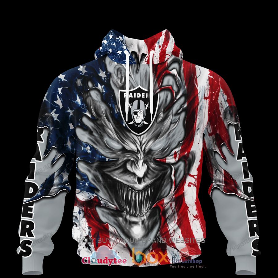 las vegas raiders evil demon face us flag 3d hoodie shirt 1 2701
