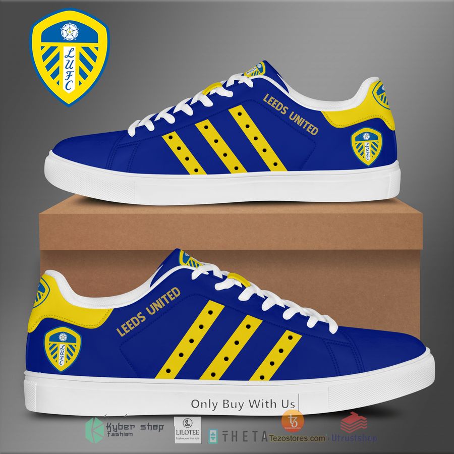 leed united blue and yellow stan smith low top shoes 1 1243