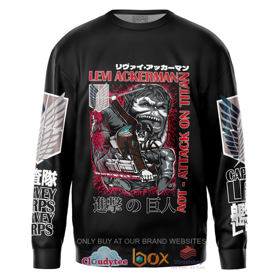 levi ackerman x beast titan attack on titan slayer sweatshirt sweater 1 20198