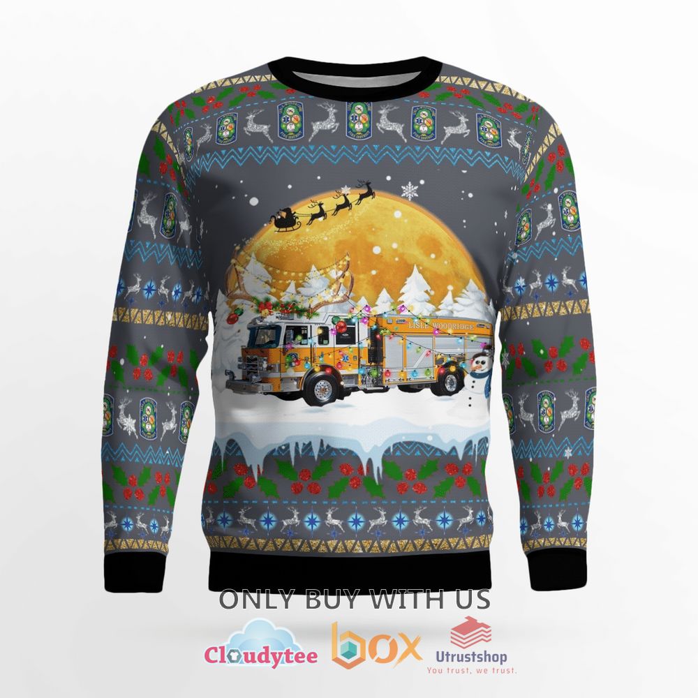 lisle woodridge fire district christmas sweater 2 97226
