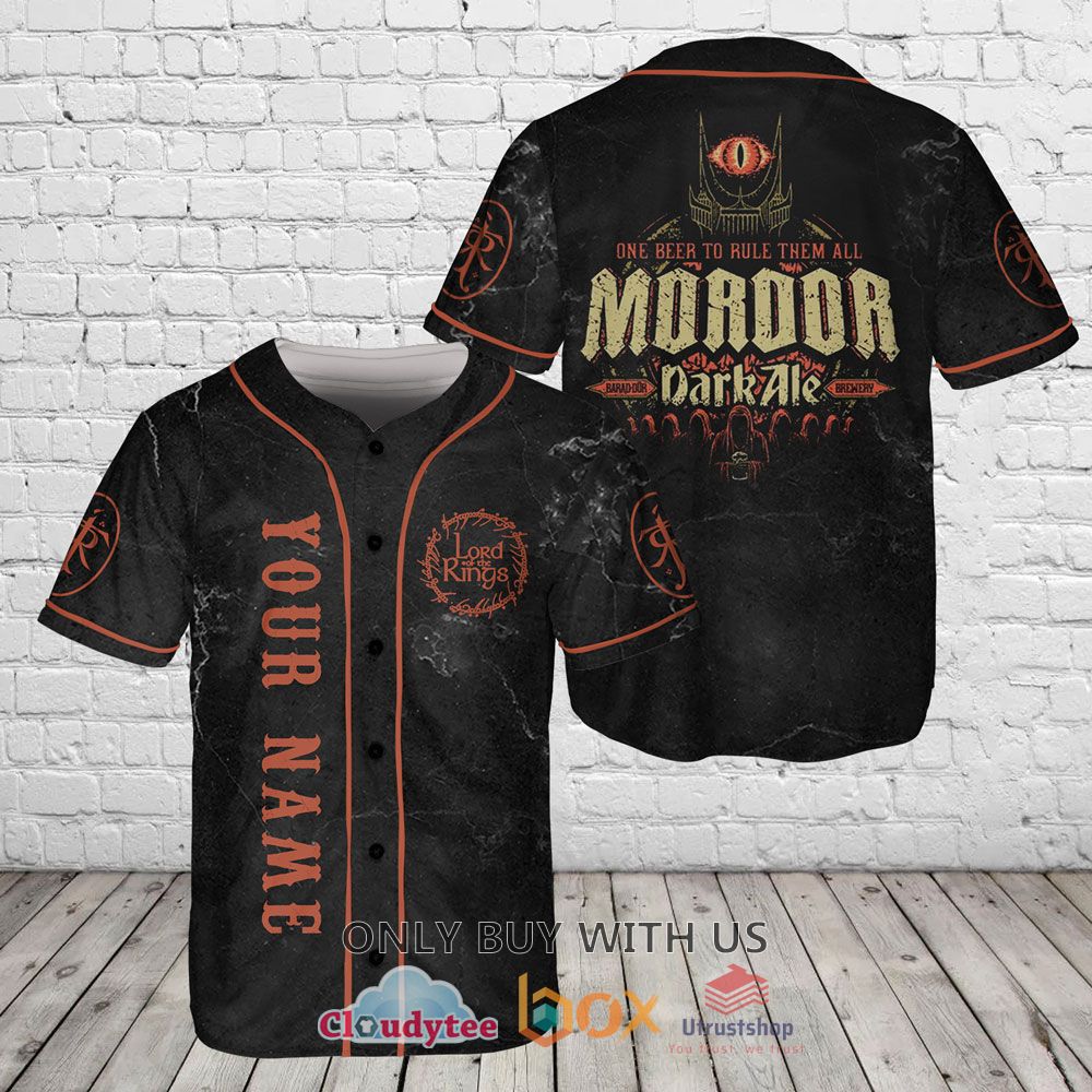 lord of the rings mordor dark ale custom name baseball jersey 1 52974