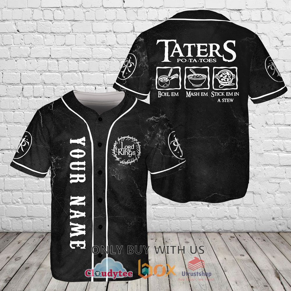 lord of the rings po ta toes custom name baseball jersey 1 28423