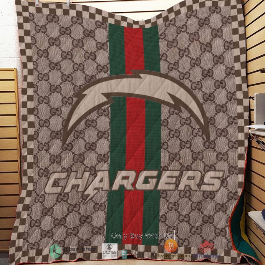 los angeles chargers gucci nfl quilt 1 30792