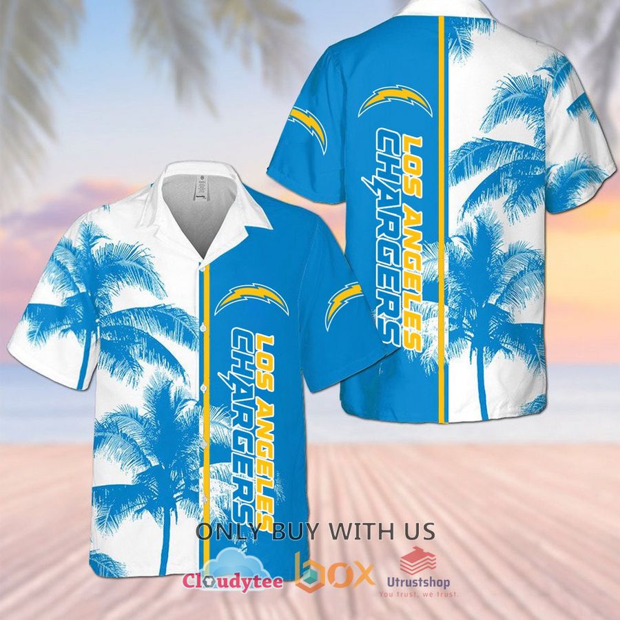 los angeles chargers palm tree hawaiian shirt 1 94355
