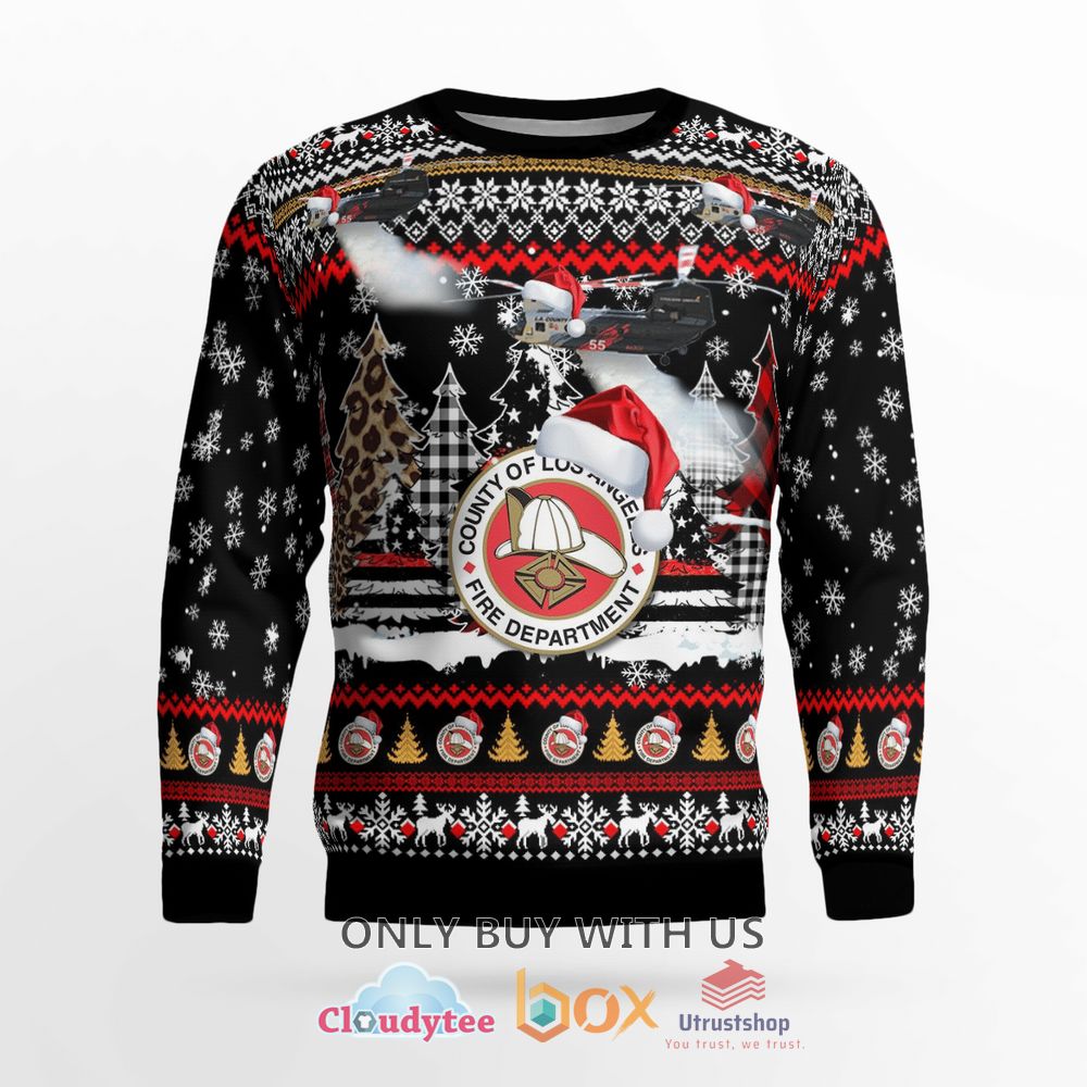 los angeles county fire department ch 47 christmas sweater 2 17781