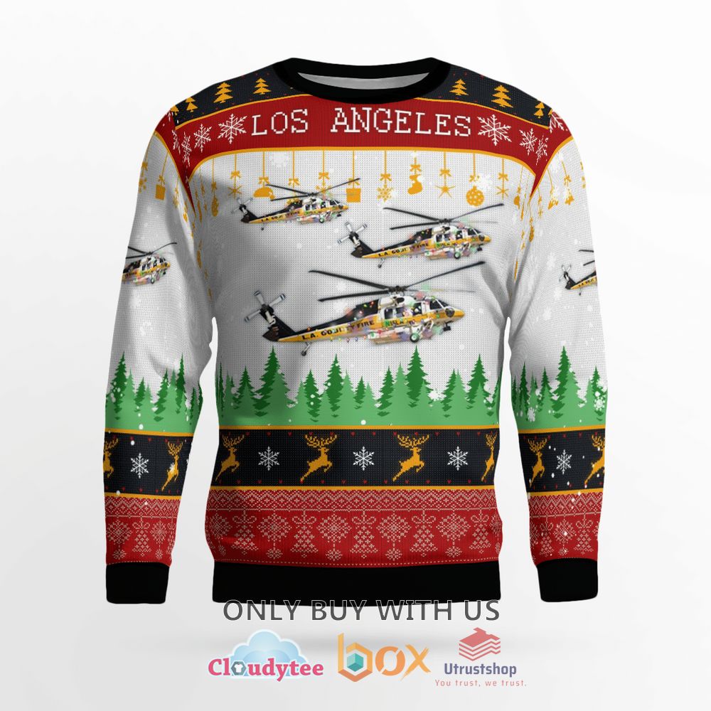 los angeles county fire department sikorsky s 70a firehawk sweater 2 55237