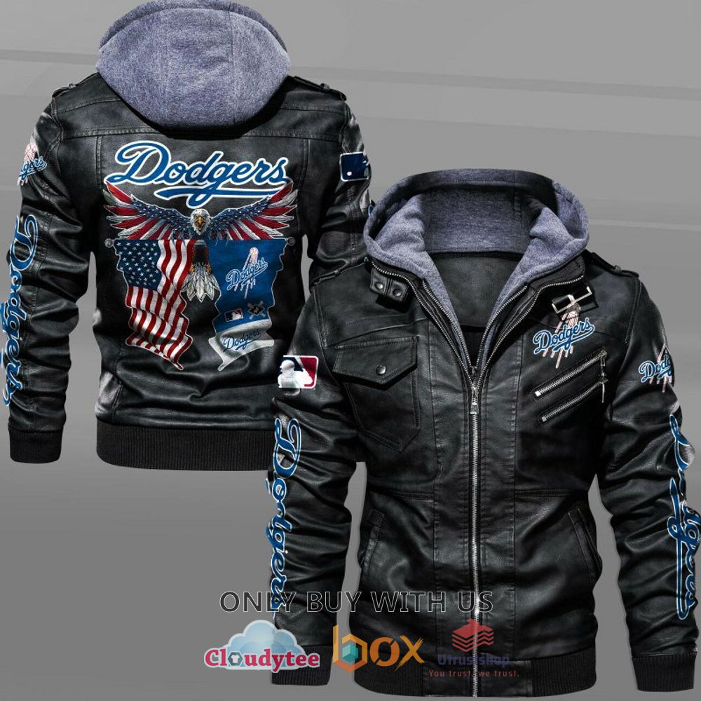 los angeles dodgers american flag eagle leather jacket 1 58478