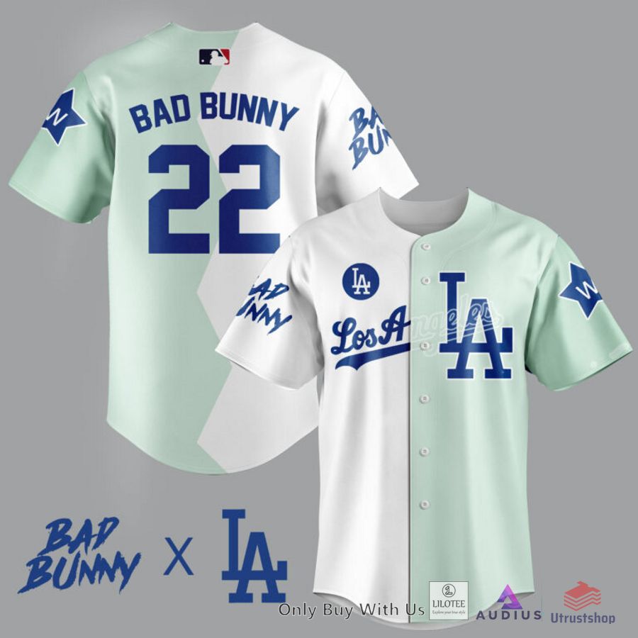 los angeles dodgers bad bunny 22 baseball jersey 1 83912