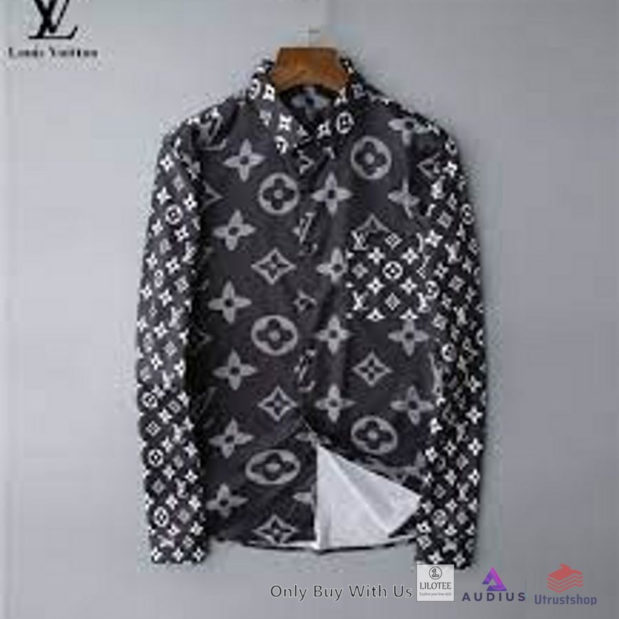 louis vuitton black white 3d longsleeve button shirt 1 94222